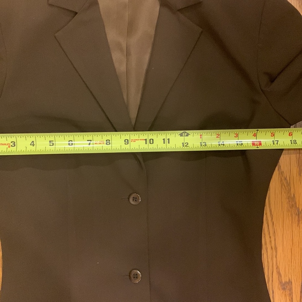 TRINA TURK WOMENS SIZE 6 BROWN TWO BUTTON BLAZER - Picture 8 of 10